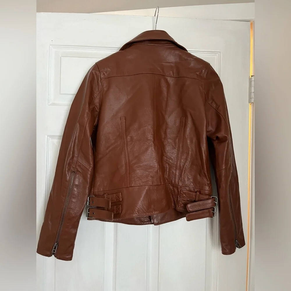 Bagatelle Brown real Leather Jacket - Picture 3 of 9